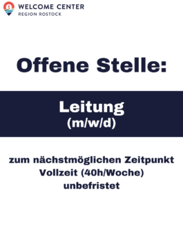 Offene Stelle: Leitung gesucht!